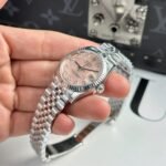 Rolex Datejust 316L Steel Pink Dial CZ Diamonds 31mm Jub THBF Replica - 图片 4