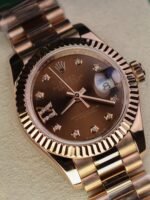 Rolex Lady-Datejust 279175-0004 RG Plated Chocolate Dial CZ Diamonds 28mm Super Clone - 图片 4