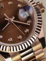 Rolex Lady-Datejust 279175-0004 RG Plated Chocolate Dial CZ Diamonds 28mm Super Clone - 图片 5