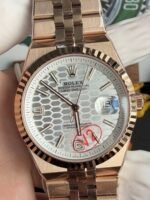 Rolex Land-Dweller 127335 Rose Gold White Honeycomb-Motif Dial 40mm Super Clone - 图片 8