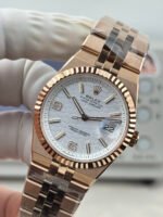 Rolex Land-Dweller 127235 Rose Gold White Honeycomb-Motif Dial 36mm Super Clone - 图片 3