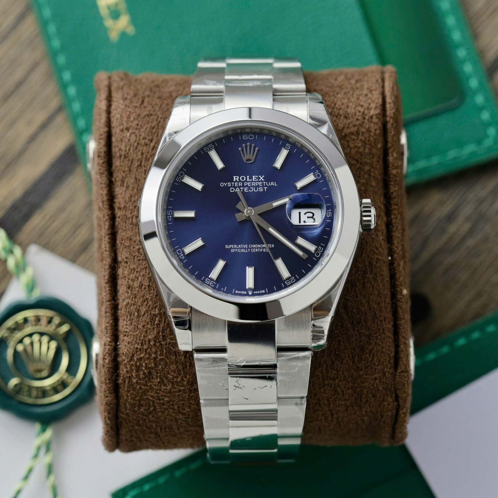 1750589293-504.jpg Rolex Datejust 126300 904L Steel Blue Dial 41mm Oyster Super Clone - 图片 1