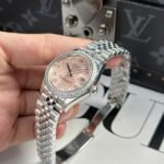 Rolex Datejust 316L Steel Pink Dial Bezel Diamonds 31mm Jub AAA Replica - 图片 4