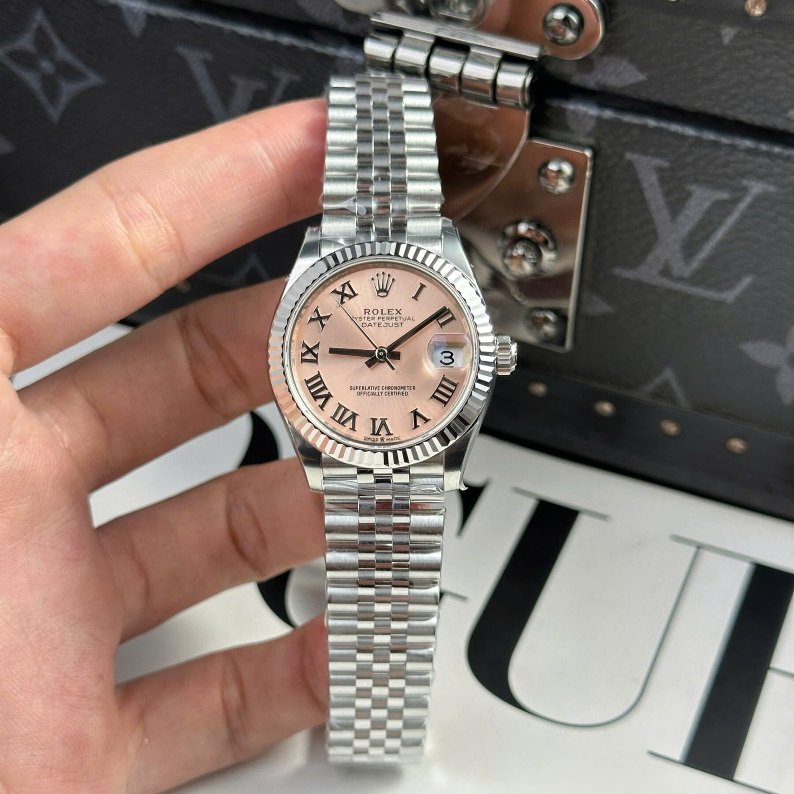 1750589317-512.jpg Rolex Datejust 316L Steel Pink Dial 31mm Jub THBF Replica - 图片 1