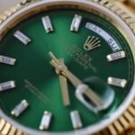 Rolex Day-Date YG Plated Green Dial CZ Diamonds 36mm Super Clone - 图片 5