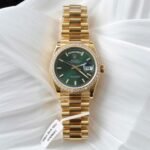 Rolex Day-Date YG Plated Green Dial With Diamonds 36mm Super Clone