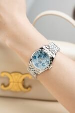 Rolex Datejust 278344 316L Steel Flower Blue Dial CZ Diamonds 31mm Jub AAA Replica - 图片 8