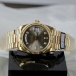 Rolex Day-Date 128238 YG Plated Grey Dial CZ Diamonds 36mm Super Clone - 图片 3