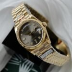 Rolex Day-Date 128238 YG Plated Grey Dial CZ Diamonds 36mm Super Clone - 图片 4