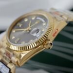 Rolex Day-Date 128238 YG Plated Grey Dial CZ Diamonds 36mm Super Clone - 图片 8