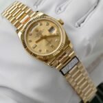 Rolex Day-Date 128238 YG Plated Champagne Dial CZ Diamonds 36mm Super Clone - 图片 2