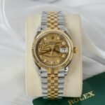 Rolex Datejust 126233 SS/YG Plated Gold Palm Dial CZ Diamonds 36mm Jub Super Clone