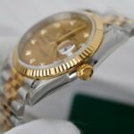 Rolex Datejust 126233 SS/YG Plated Gold Palm Dial CZ Diamonds 36mm Jub Super Clone - 图片 7