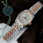 Rolex Datejust 126231 SS/RG Plated Silver Palm Dial 36mm Jub Super Clone - 图片 2