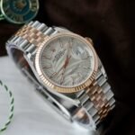 Rolex Datejust 126231 SS/RG Plated Silver Palm Dial 36mm Jub Super Clone - 图片 3