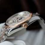 Rolex Datejust 126231 SS/RG Plated Silver Palm Dial 36mm Jub Super Clone - 图片 8