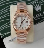 Rolex Day-Date RG Plated Meteorite Dial With Diamonds 40mm Super Clone