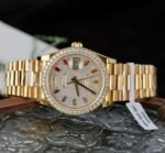 Rolex Day-Date YG Plated Paved-Rainbow Diamond Dial 36mm Super Clone - 图片 2