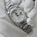 Rolex Day-Date 904L Steel MOP Dial CZ Diamonds 36mm Super Clone - 图片 2