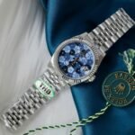 Rolex Datejust 316L Steel Flower Blue Dial CZ Diamonds 31mm Jub THBF Replica - 图片 3