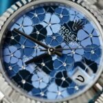 Rolex Datejust 316L Steel Flower Blue Dial CZ Diamonds 31mm Jub THBF Replica - 图片 4