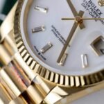 Rolex Day-Date YG Plated MOP Dial CZ Diamonds 36mm Super Clone - 图片 6