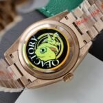 Rolex Day-Date RG Plated Chocolate Dial CZ Diamonds 36mm Super Clone - 图片 6