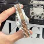 Rolex Datejust 126231 SS/RG Plated Silver Palm Dial CZ Diamonds 36mm Jub Super Clone - 图片 11