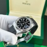 Rolex Sky-Dweller 904L Steel Black Dial 42mm Oysterflex Super Clone - 图片 4