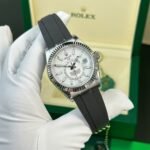 Rolex Sky-Dweller 904L Steel White Dial 42mm Oysterflex Super Clone